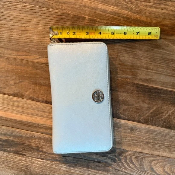 Tory Burch Sky Blue Zip Wallet - Picture 8 of 13